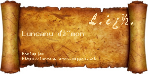 Luncanu Ámon névjegykártya